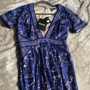 Missguided Cobalt Blue Lace Dress